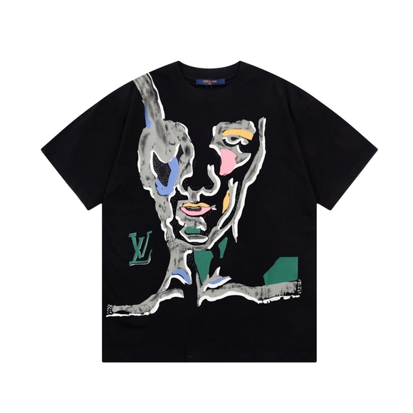 Louis Vuitton Logo Print Full Body Image T-Shirt